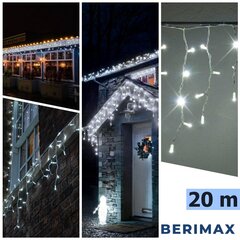 Уличная гирлянда-сосульки Berimax 500 LED, холодный белый цена и информация | Гирлянды | kaup24.ee