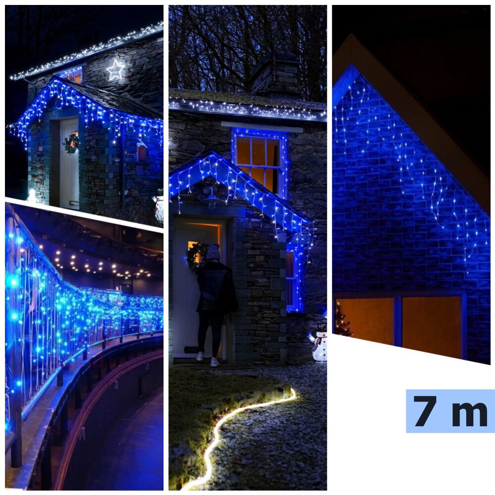Välistingimustes kasutatavad vanikujääpurikad Berimax 300 LED, sinine hind ja info | Jõulutuled | kaup24.ee