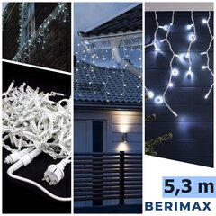 Уличная гирлянда-сосулька Berimax 100 LED Flash, холодный белый цена и информация | Гирлянды | kaup24.ee