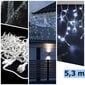Välistingimustes kasutatavad vanikujääpurikad Berimax 100 LED Flash, külm valge hind ja info | Jõulutuled | kaup24.ee
