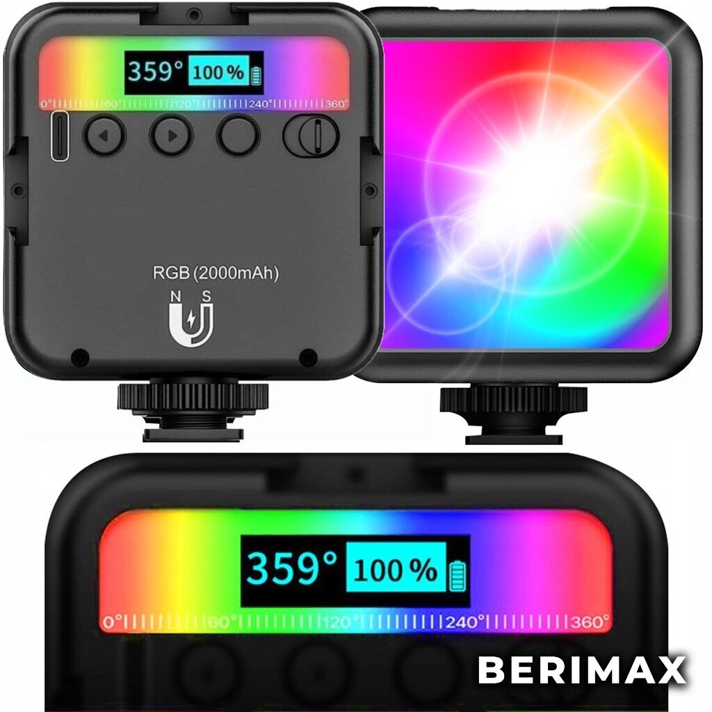 Berimax W64 laetav RGB LED-lamp pildistamiseks цена и информация | Fotovalgustuse seadmed | kaup24.ee