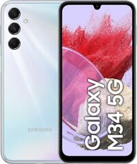 Samsung Galaxy M34 5G 6/128GB Prism Silver hind ja info | Telefonid | kaup24.ee