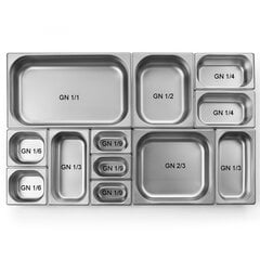 Контейнер GN 2/3, HENDI, Profi Line, 9л цена и информация | Посуда для хранения еды | kaup24.ee