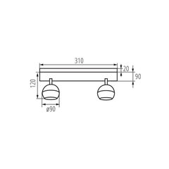 Lamp Kanlux Galoba EL-2I B цена и информация | Потолочные светильники | kaup24.ee