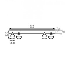 Lamp Kanlux Galoba EL-4I W hind ja info | Laelambid | kaup24.ee