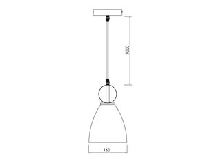 Ripplamp Kerla, 16 cm, hall 3321 hind ja info | Rippvalgustid | kaup24.ee