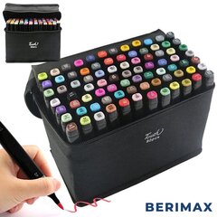 Kahepoolsed markerid Berimax 80 tk. hind ja info | Kunstitarbed, voolimise tarvikud | kaup24.ee
