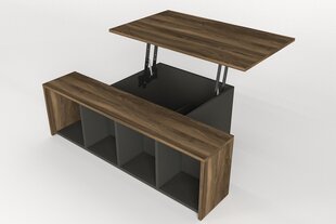 Кофейный столик Asir, 60x37,3x75см, коричневый/черный цена и информация | Журнальные столики | kaup24.ee