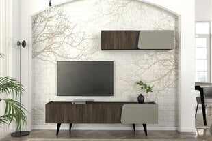 TV üksus Asir, 180x51x36,8cm, pruun/hall цена и информация | Тумбы под телевизор | kaup24.ee