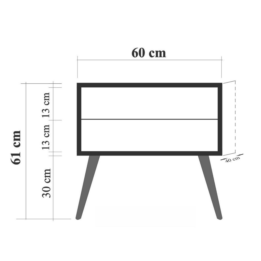 Öökapp Asir, 60x61x40cm, beež/kollane hind ja info | Öökapid | kaup24.ee