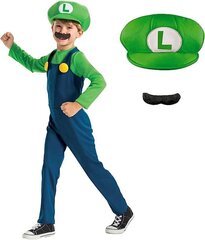 Karnevali kostüüm Super Mario Luigi 109-126 cm 4-6 aastane цена и информация | Карнавальные костюмы | kaup24.ee