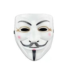 Anonüümne Vendetta mask, valge hind ja info | Karnevali kostüümid | kaup24.ee
