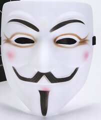 Anonüümne Vendetta mask, valge hind ja info | Karnevali kostüümid | kaup24.ee