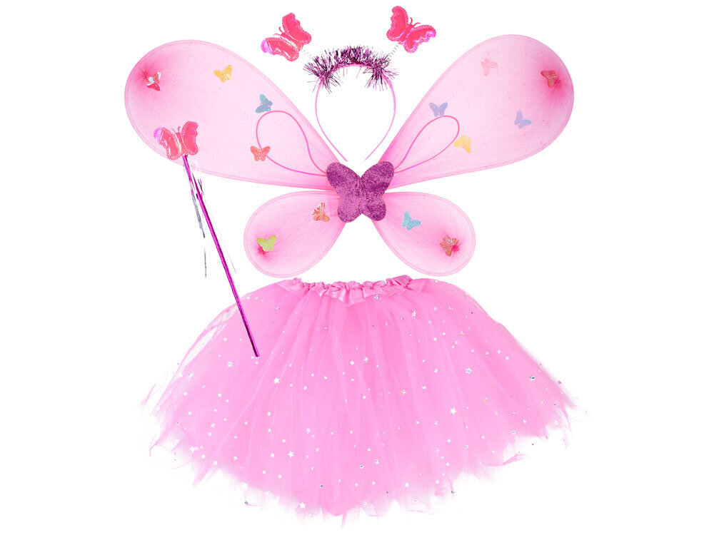 Väike haldjas - Liblikas kostüüm, roosa hind ja info | Karnevali kostüümid | kaup24.ee