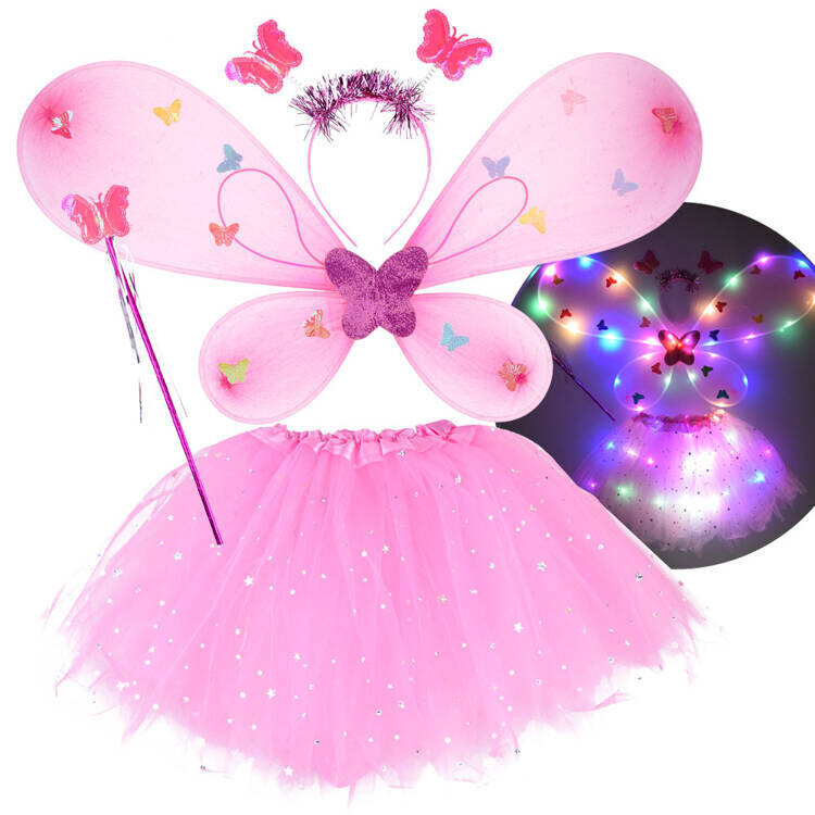 Väike haldjas - Liblikas kostüüm, roosa hind ja info | Karnevali kostüümid | kaup24.ee