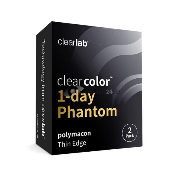 Värvilised kontaktläätsed Clearcolor Phantom 1Day White Out FN103N, valge, 2 tk hind ja info | Kontaktläätsed | kaup24.ee