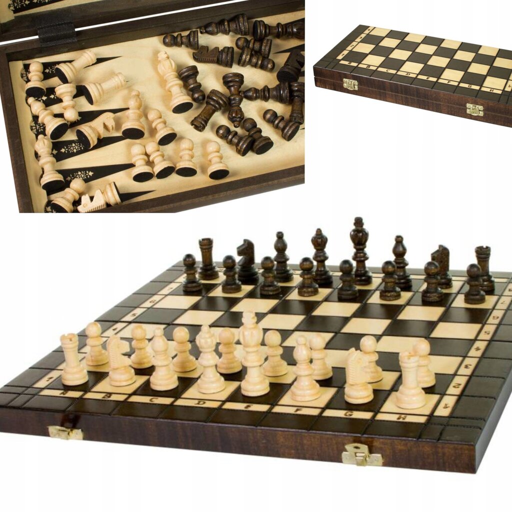 Male, kabe ja backgammoni komplekt Sunrise Chess & Games 3 in 1, 40 x 40 cm цена и информация | Lauamängud ja mõistatused | kaup24.ee