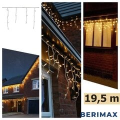 Новогодняя гирлянда-сосульки Berimax 500 LED, теплый белый цена и информация | Гирлянды | kaup24.ee