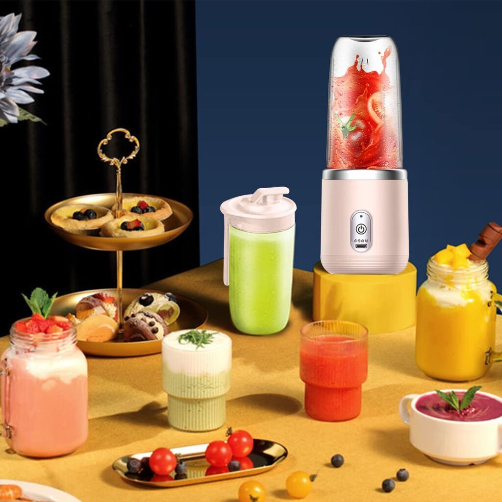 6 tera USB Portable Juicemaker roosa hind ja info | Blenderid | kaup24.ee