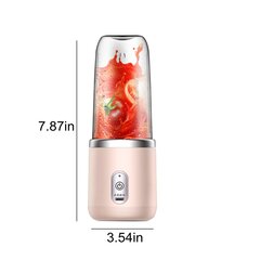 6 tera USB Portable Juicemaker roosa цена и информация | Коктейльницы | kaup24.ee