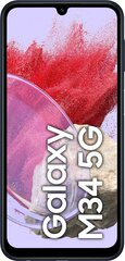 Samsung Galaxy M34 5G 6/128GB Midnight Blue цена и информация | Мобильные телефоны | kaup24.ee