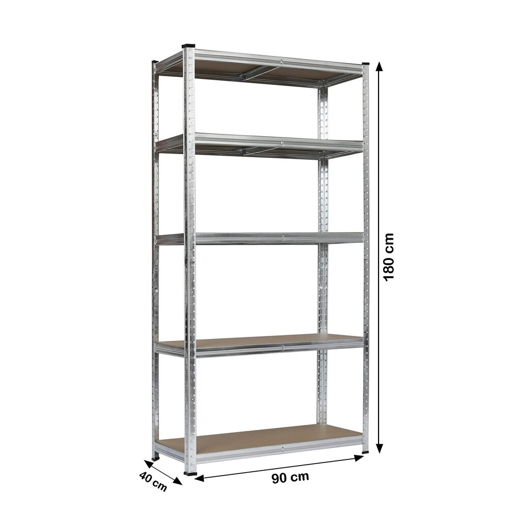 Hoiuriiul, 180 x 90 x 40 cm, 175 kg hind ja info | Riiulid tööriistadele | kaup24.ee