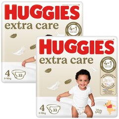 Mähkmed Huggies Extra Care, 4 (8-14 kg), 66 tk цена и информация | Подгузники | kaup24.ee