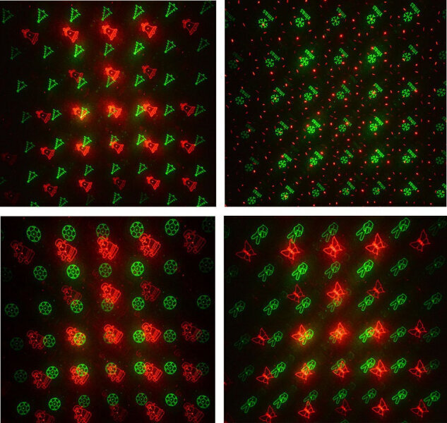 Välis- ja siseruumide laserprojektor, punane/roheline hind ja info | Peokaunistused | kaup24.ee