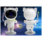 LED projektor Astronaut / Tähistaevas / galaktikad / kosmoseprojektsioon / taimeriga ja kaugjuhtimispuldiga / 5W / USB / valge / 12 x 13 x 25 cm hind ja info | Peokaunistused | kaup24.ee