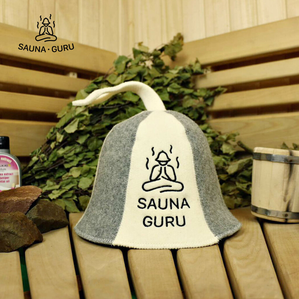 Saunamüts Sauna Guru 100% villane цена и информация | Sauna aksessuaarid | kaup24.ee