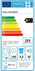 Конденсаторная сушилка Balay 3SB188XP  8 kg Белый цена и информация | Сушилки для белья | kaup24.ee