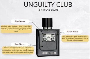 Parfüümvesi Milas Secret Unguilty Club meestele, 100ml hind ja info | Meeste parfüümid | kaup24.ee