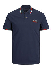 Мужская рубашка-поло JJATLAS Regular Fit 12221012 Navy Blazer цена и информация | Мужские футболки | kaup24.ee
