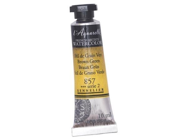 Akvarellvärv Sennelier l'Aquarelle 857 brown green, 10ml hind ja info | Kunstitarbed, voolimise tarvikud | kaup24.ee