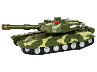 Sõjaline tank heli- ja valgusefektidega, roheline hind ja info | Poiste mänguasjad | kaup24.ee