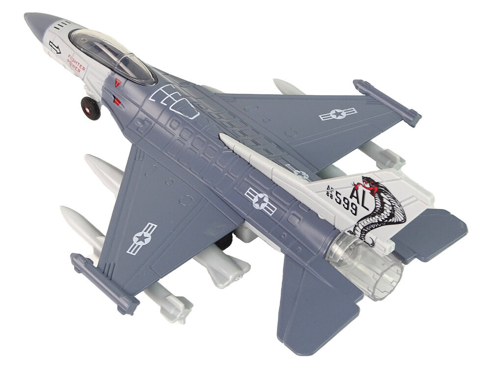Metallist lennuki mudel koos efektidega, 1:72, hall hind ja info | Poiste mänguasjad | kaup24.ee