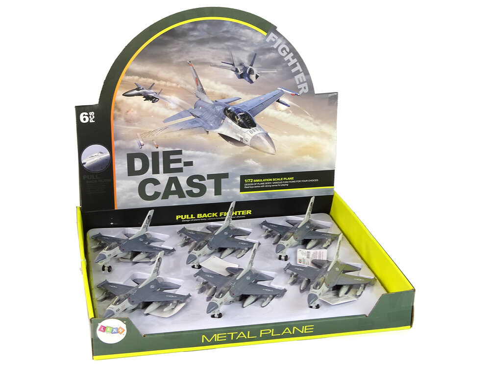 Metallist lennuki mudel koos efektidega, 1:72, hall hind ja info | Poiste mänguasjad | kaup24.ee