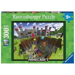 Головоломка с замком Minecraft Ravensburger, 300 дет. цена и информация | Пазлы | kaup24.ee