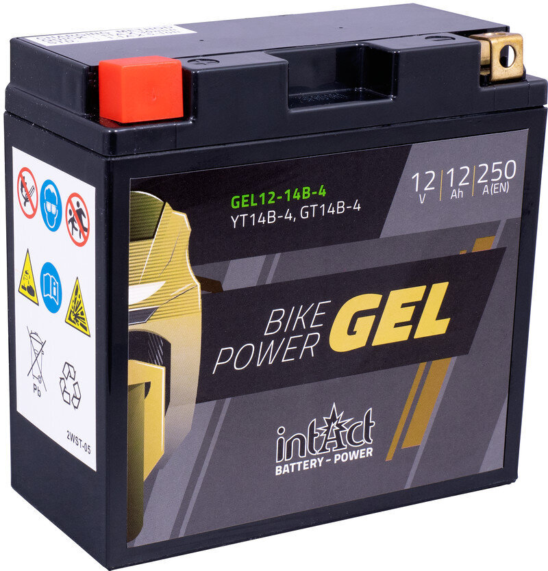 Aku mootorrataste jaoks intAct Battery-Power GEL YT14B-4 12V 12Ah c20 250A hind ja info | Mootorrataste akud | kaup24.ee
