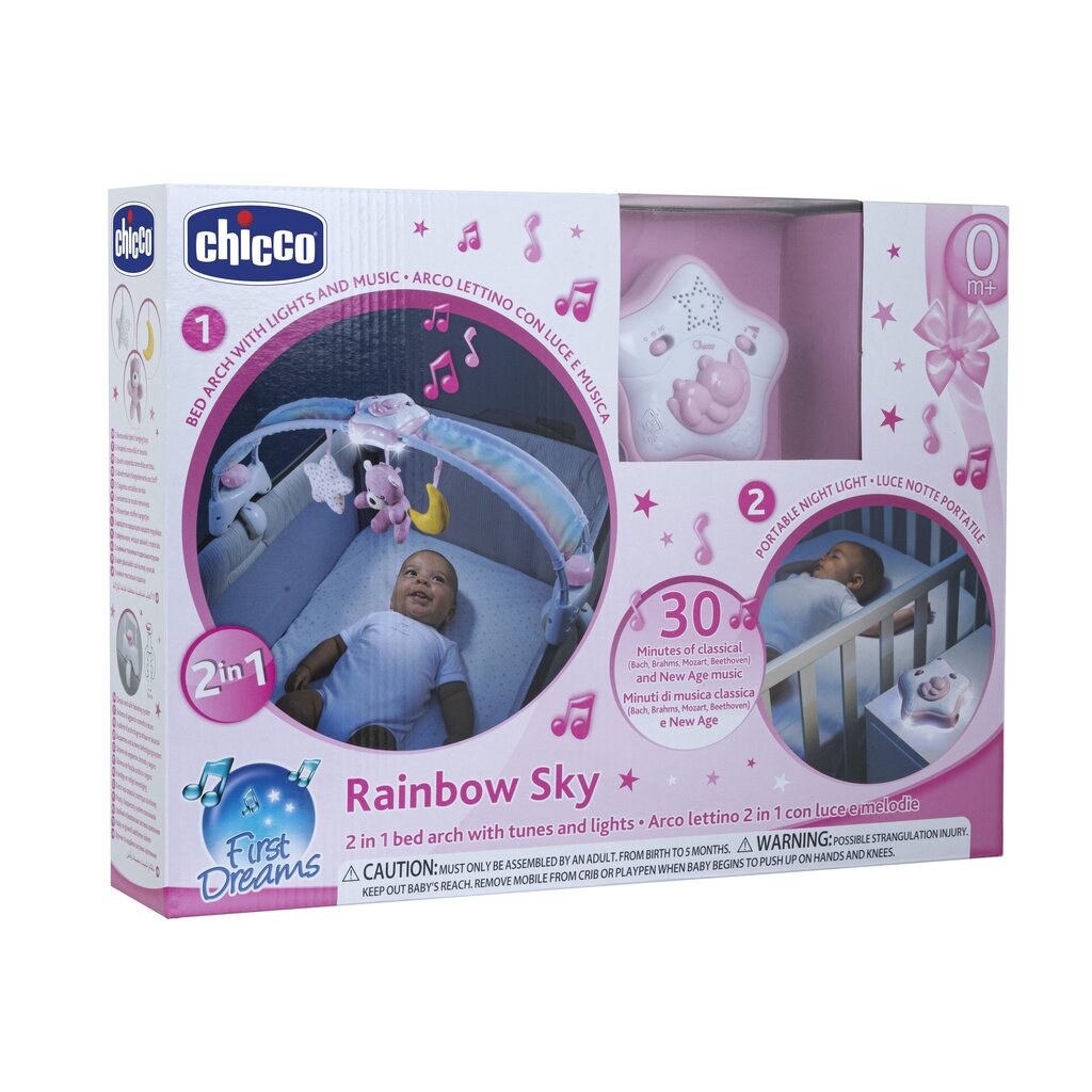 Võrevoodi kaar Vikerkaar Chicco, roosa hind ja info | Imikute mänguasjad | kaup24.ee