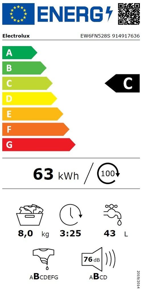 Electrolux EW6FN528S цена и информация | Pesumasinad | kaup24.ee