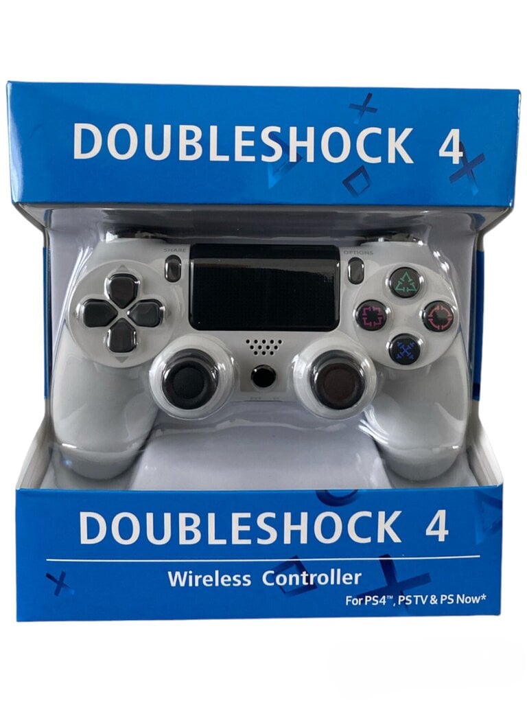 RE PlayStation 4 Doubleshock 4 V2 Wireless, Bluetooth, valge (PS4 /PC/PS5 / Android / iOS) hind ja info | Mängupuldid | kaup24.ee