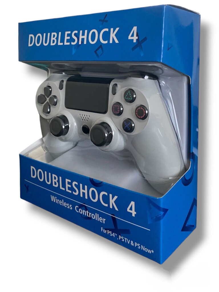 RE PlayStation 4 Doubleshock 4 V2 Wireless, Bluetooth, valge (PS4 /PC/PS5 / Android / iOS) hind ja info | Mängupuldid | kaup24.ee