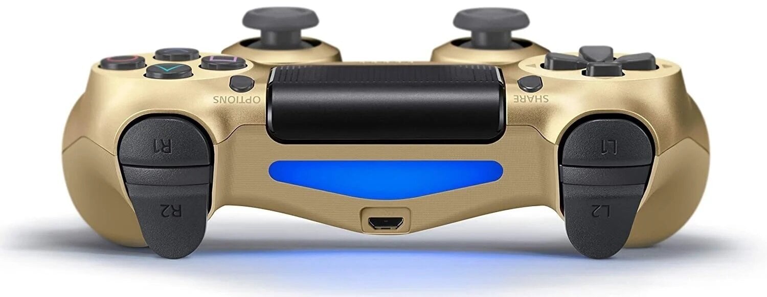 RE PlayStation 4 Doubleshock 4 V2 juhtmeta, Bluetooth, kuldne (PS4 /PC/PS5 / Android / iOS) цена и информация | Mängupuldid | kaup24.ee