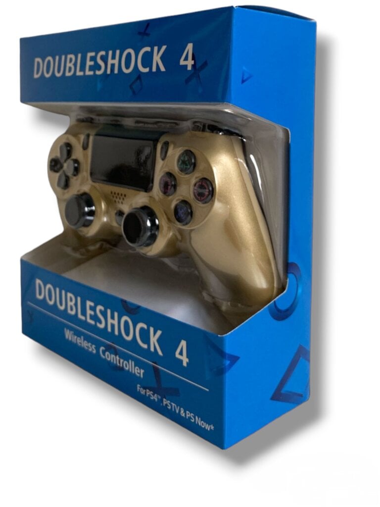 RE PlayStation 4 Doubleshock 4 V2 juhtmeta, Bluetooth, kuldne (PS4 /PC/PS5 / Android / iOS) hind ja info | Mängupuldid | kaup24.ee