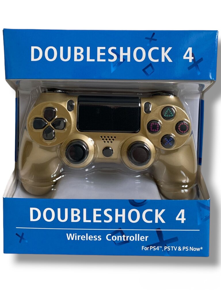 RE PlayStation 4 Doubleshock 4 V2 juhtmeta, Bluetooth, kuldne (PS4 /PC/PS5 / Android / iOS) цена и информация | Mängupuldid | kaup24.ee