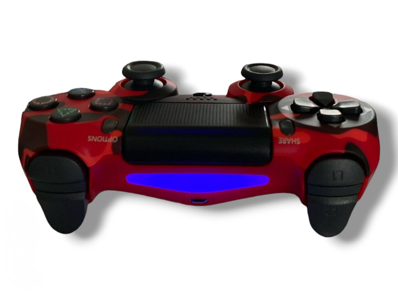 RE PlayStation 4 Doubleshock 4 V2 juhtmeta, Bluetooth, kamuflaažpunane (PS4 /PC/ PS5 / Android / iOS) hind ja info | Mängupuldid | kaup24.ee