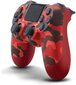 RE PlayStation 4 Doubleshock 4 V2 juhtmeta, Bluetooth, kamuflaažpunane (PS4 /PC/ PS5 / Android / iOS) hind ja info | Mängupuldid | kaup24.ee