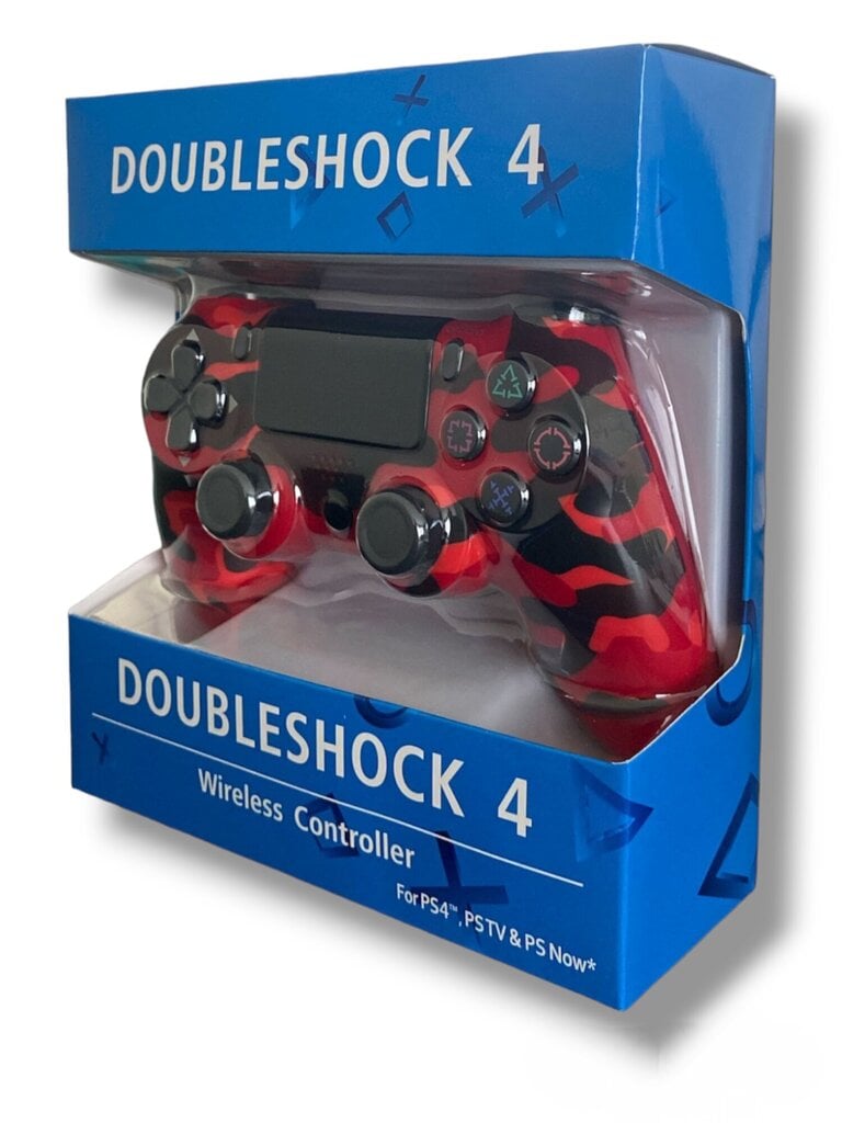 RE PlayStation 4 Doubleshock 4 V2 juhtmeta, Bluetooth, kamuflaažpunane (PS4 /PC/ PS5 / Android / iOS) цена и информация | Mängupuldid | kaup24.ee