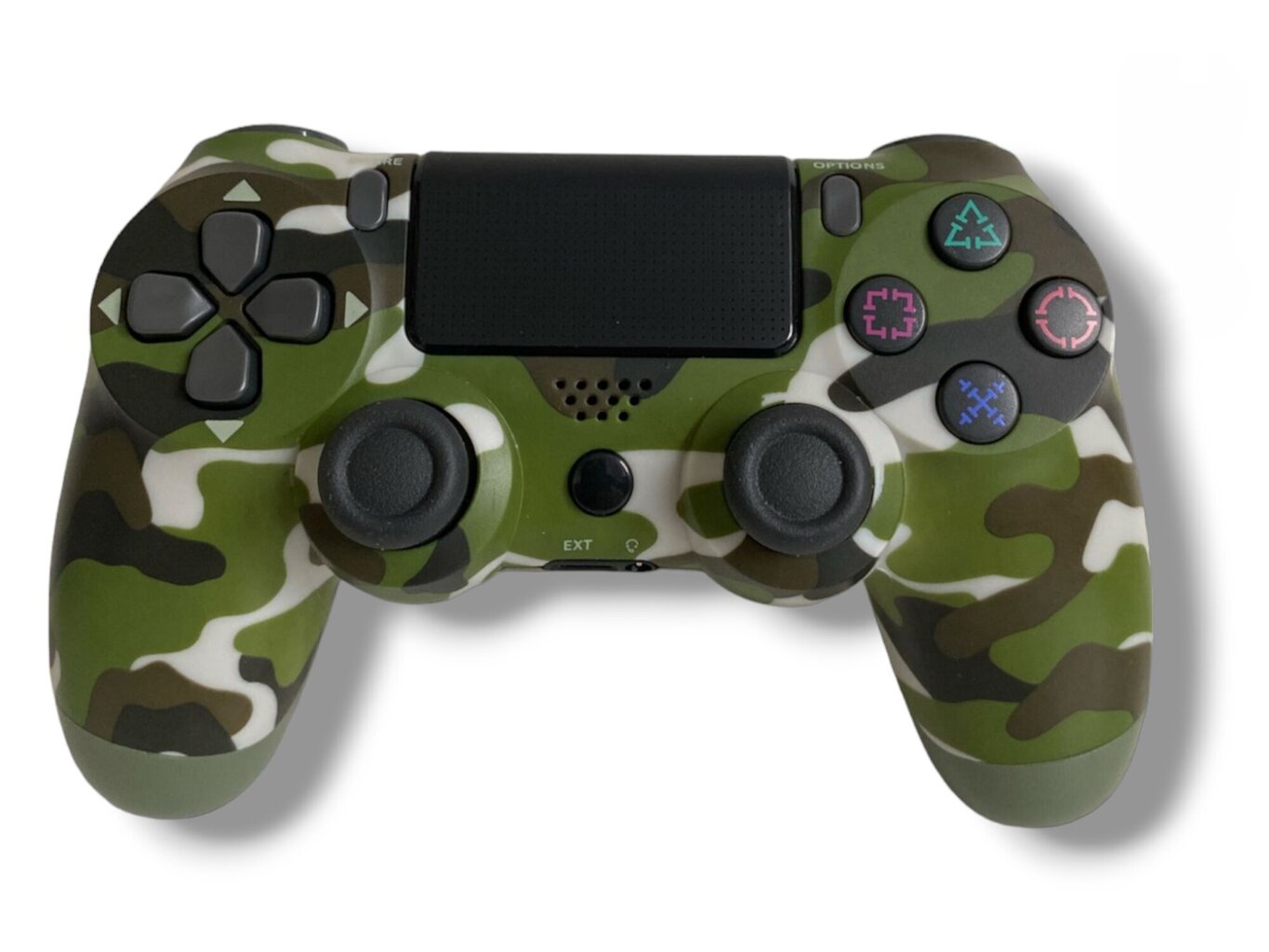 RE PlayStation 4 Doubleshock 4 V2 juhtmeta, Bluetooth, kamuflaažroheline (PS4 /PC/ PS5 / Android / iOS) hind ja info | Mängupuldid | kaup24.ee